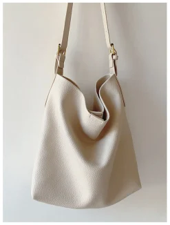 Elena Handbags Soft Leather Tote Bucket Work Bag