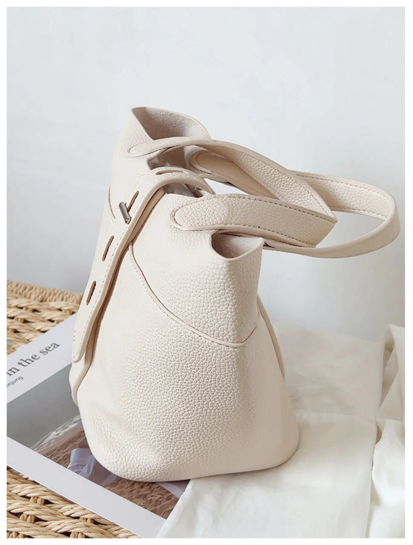 Elena Handbags Soft Leather Bucket Shoulder Bag