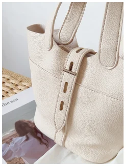Elena Handbags Soft Leather Bucket Shoulder Bag