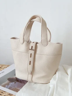 Elena Handbags Soft Leather Bucket Shoulder Bag