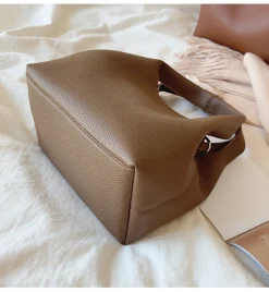 Elena Handbags Soft Leather Bucket Shoulder Bag