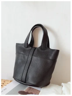 Elena Handbags Soft Leather Bucket Shoulder Bag