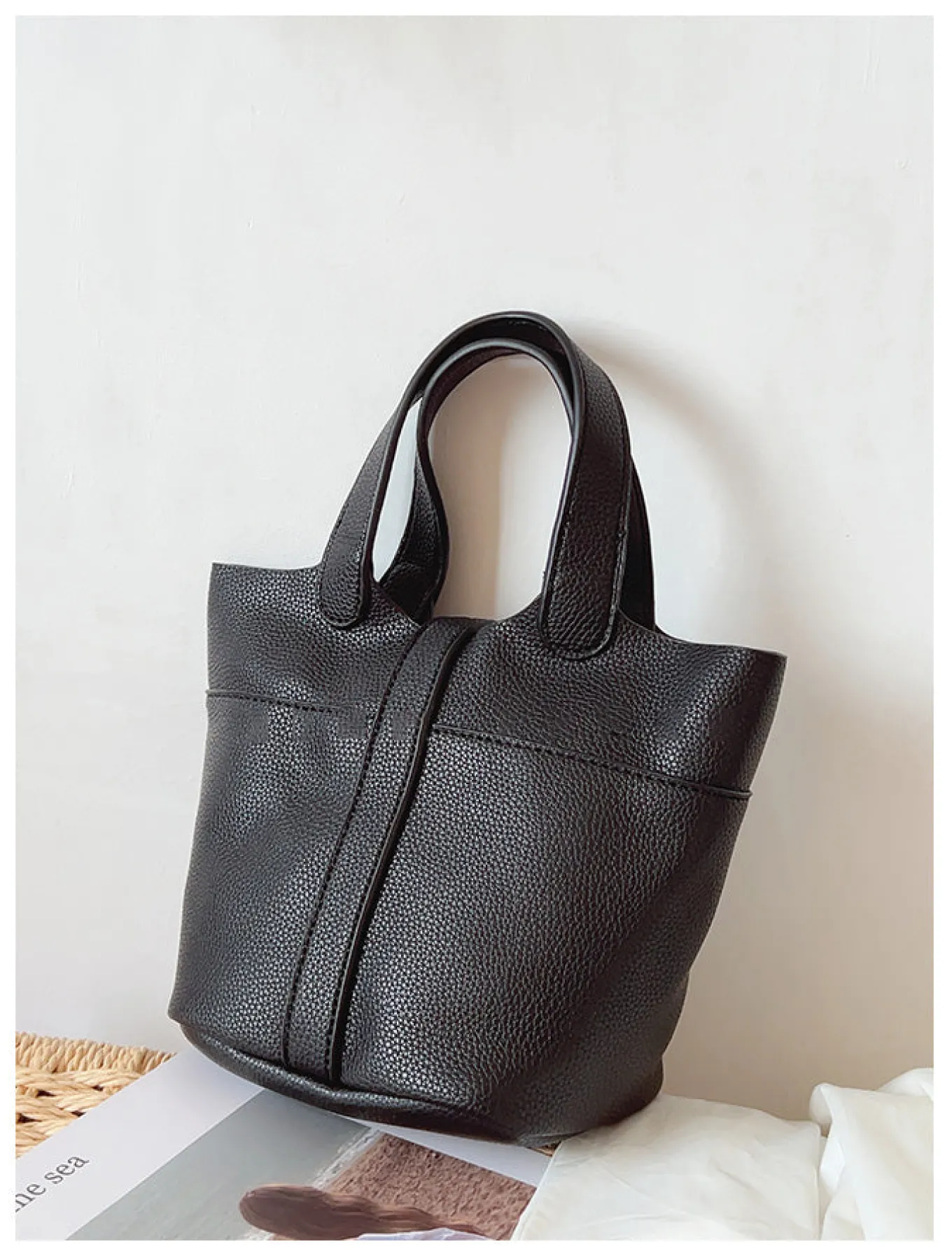 Elena Handbags Soft Leather Bucket Shoulder Bag