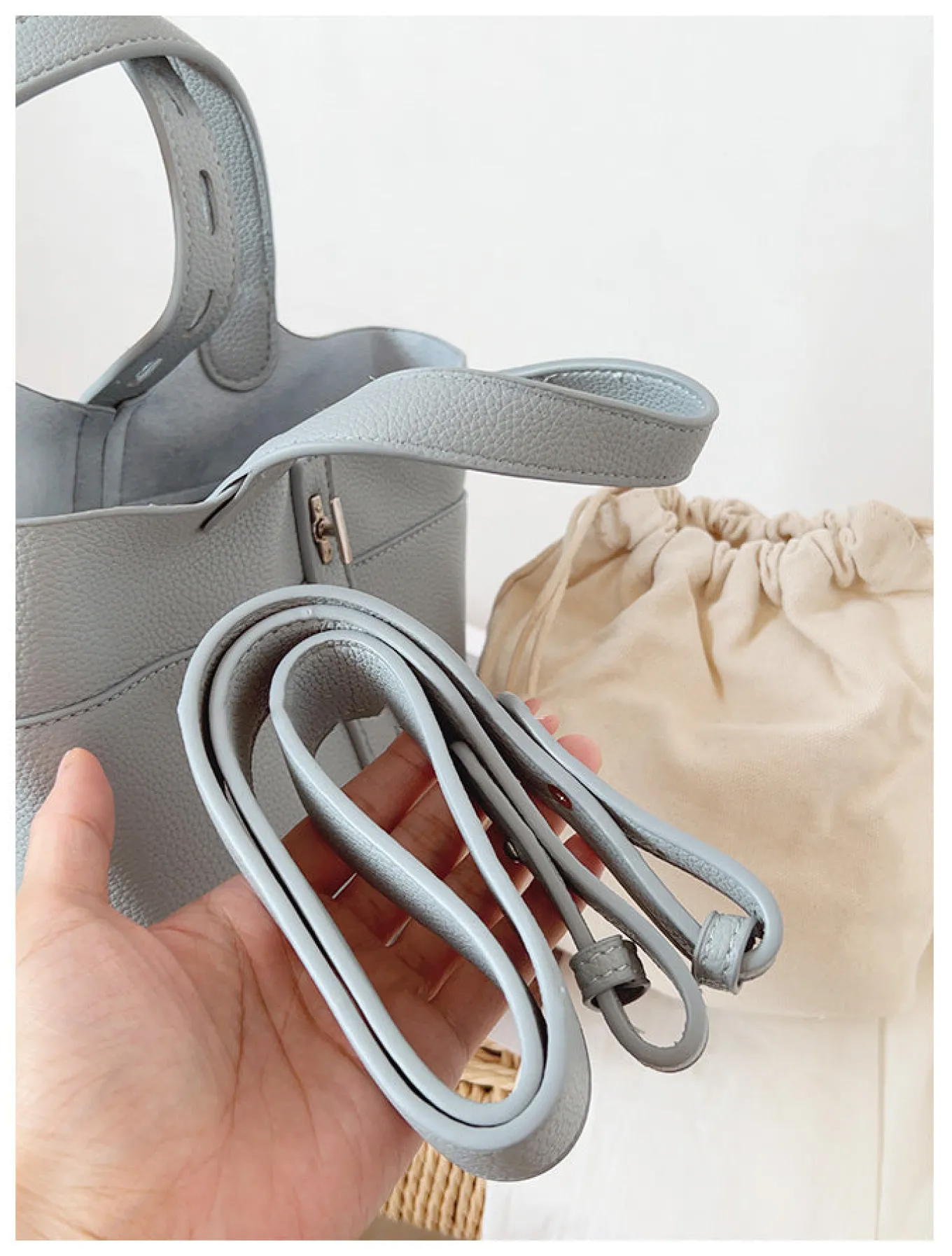 Elena Handbags Soft Leather Bucket Shoulder Bag