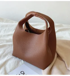Elena Handbags Soft Leather Bucket Shoulder Bag