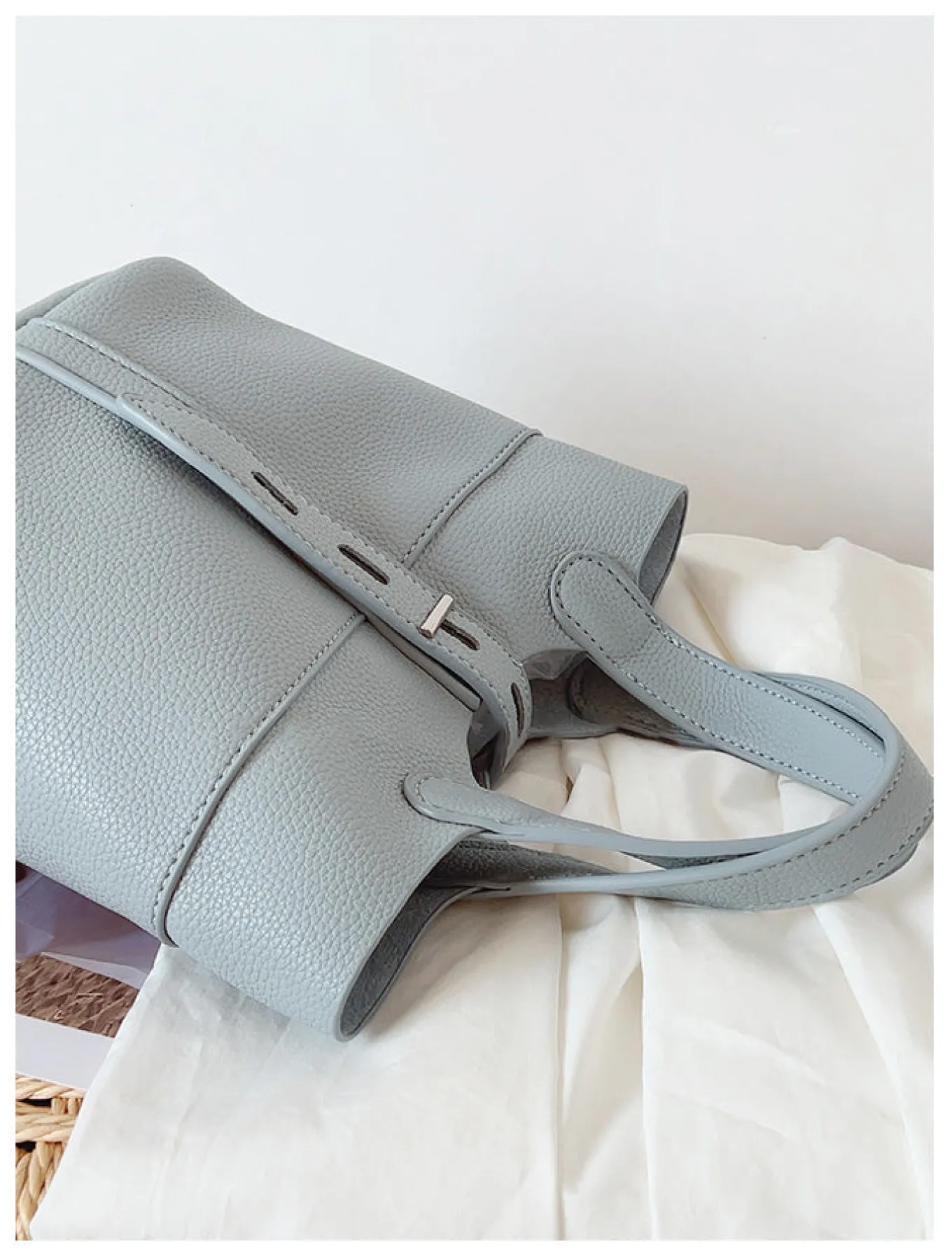 Elena Handbags Soft Leather Bucket Shoulder Bag