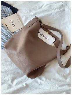 Elena Handbags Soft Leather Tote Bucket Work Bag