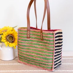 Elena Handbags Soft Raffia Summer Beach Straw Shoulder Bag