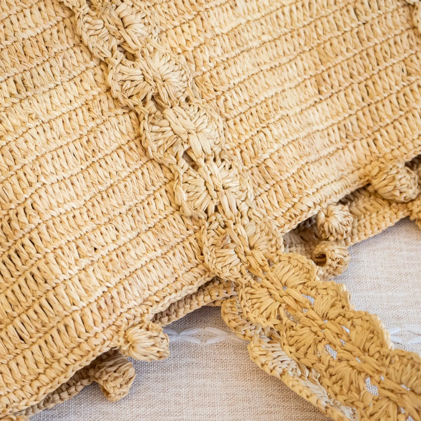 Elena Handbags Soft Raffia Woven Summer Straw Shoulder Bag