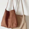 Elena Handbags Soft Suede Shoulder Bag