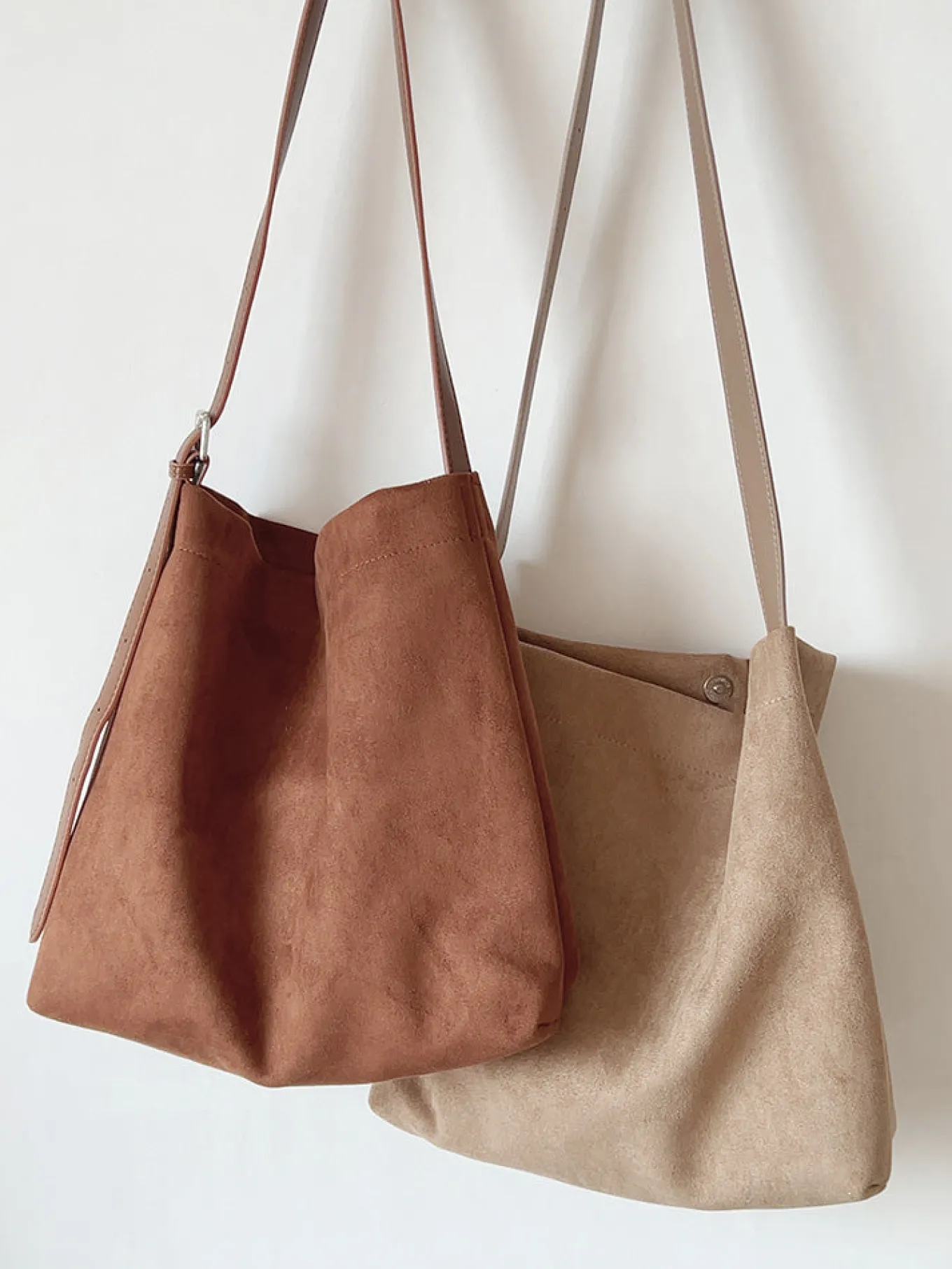 Elena Handbags Soft Suede Shoulder Bag