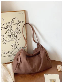 Elena Handbags Soft Suede Shoulder Bag