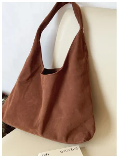 Elena Handbags Soft Suede Shoulder Bag