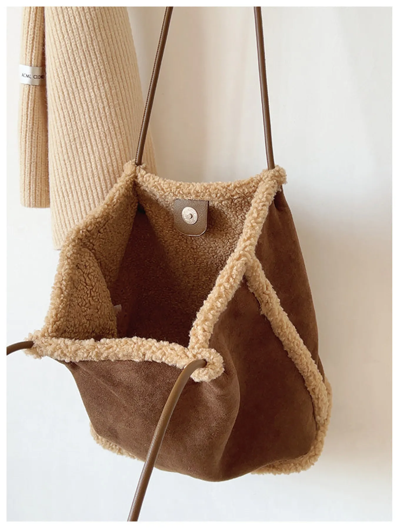Elena Handbags Soft Suede Shoulder Bag