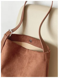Elena Handbags Soft Suede Shoulder Bag