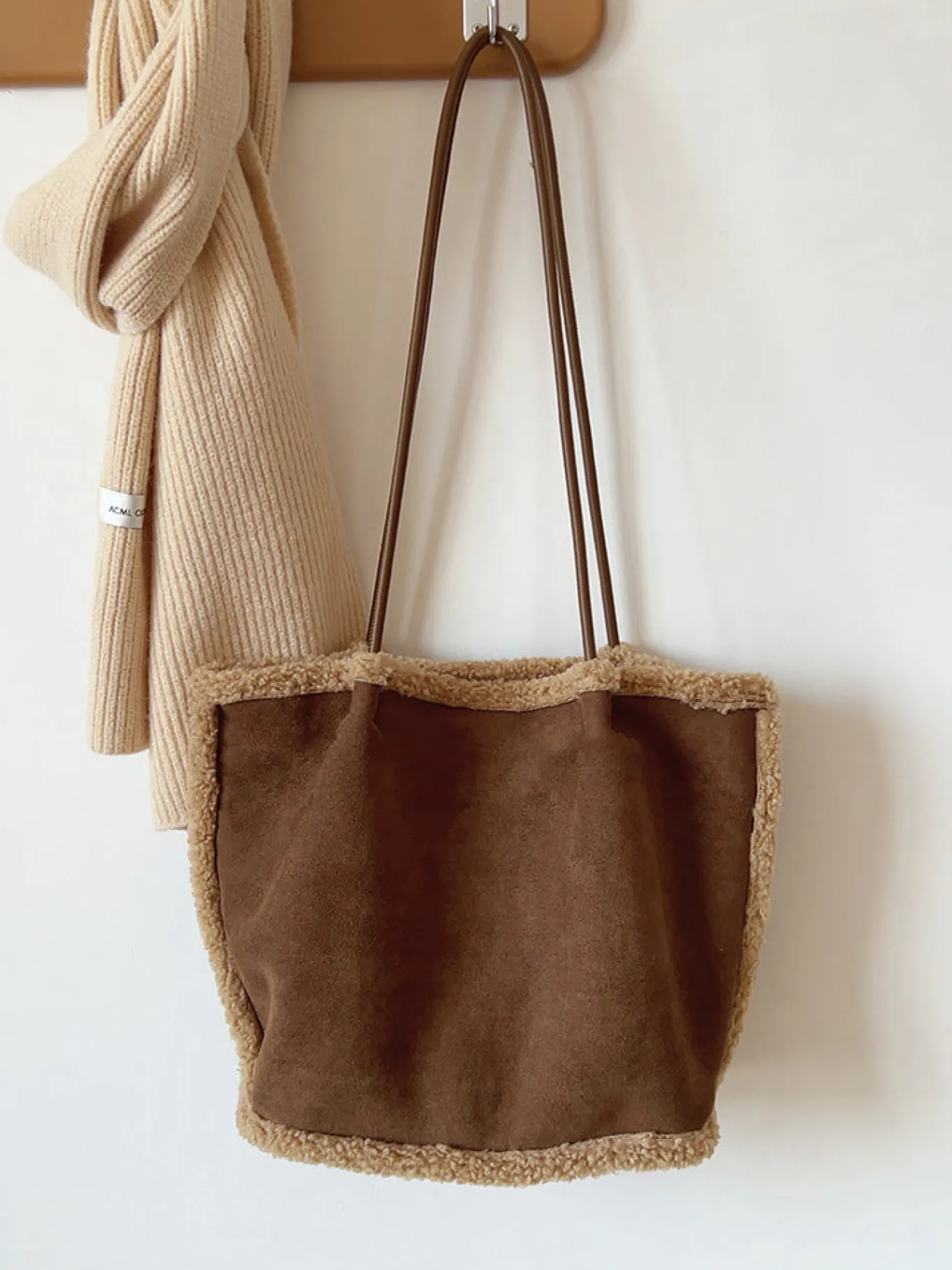Elena Handbags Soft Suede Shoulder Bag