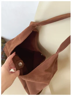 Elena Handbags Soft Suede Shoulder Bag