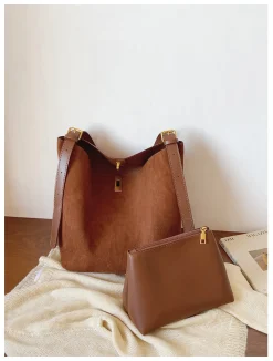 Elena Handbags Soft Suede Shoulder Bag