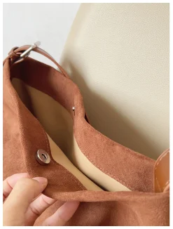Elena Handbags Soft Suede Shoulder Bag