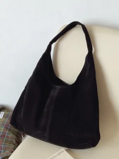 Elena Handbags Soft Suede Shoulder Bag