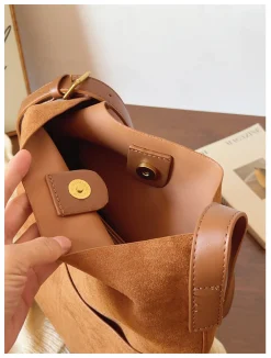 Elena Handbags Soft Suede Shoulder Bag