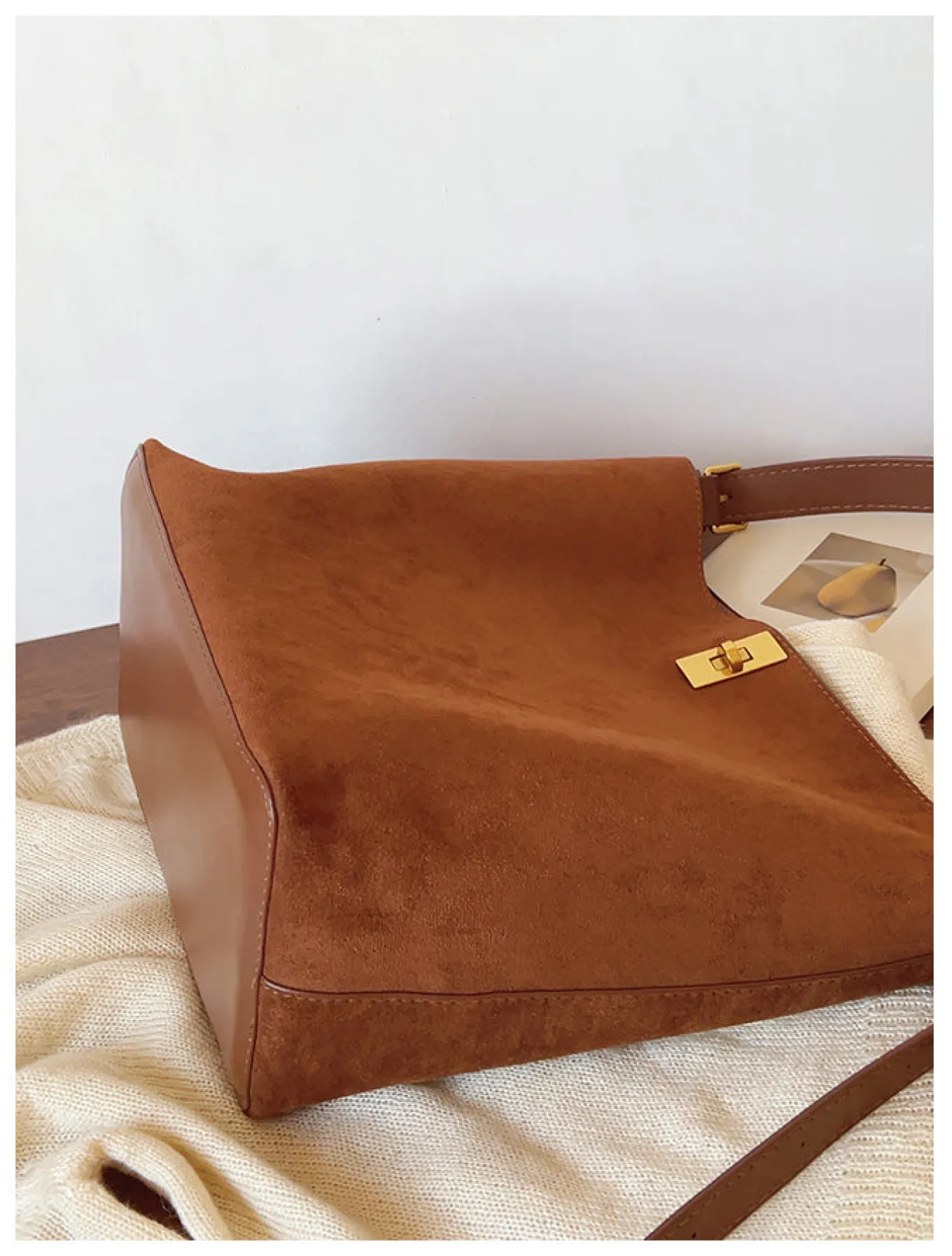 Elena Handbags Soft Suede Shoulder Bag