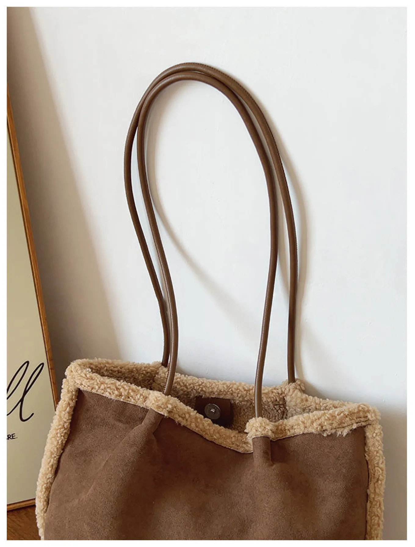 Elena Handbags Soft Suede Shoulder Bag