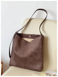 Elena Handbags Soft Suede Shoulder Bag