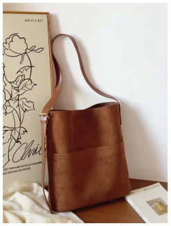 Elena Handbags Soft Suede Shoulder Bag