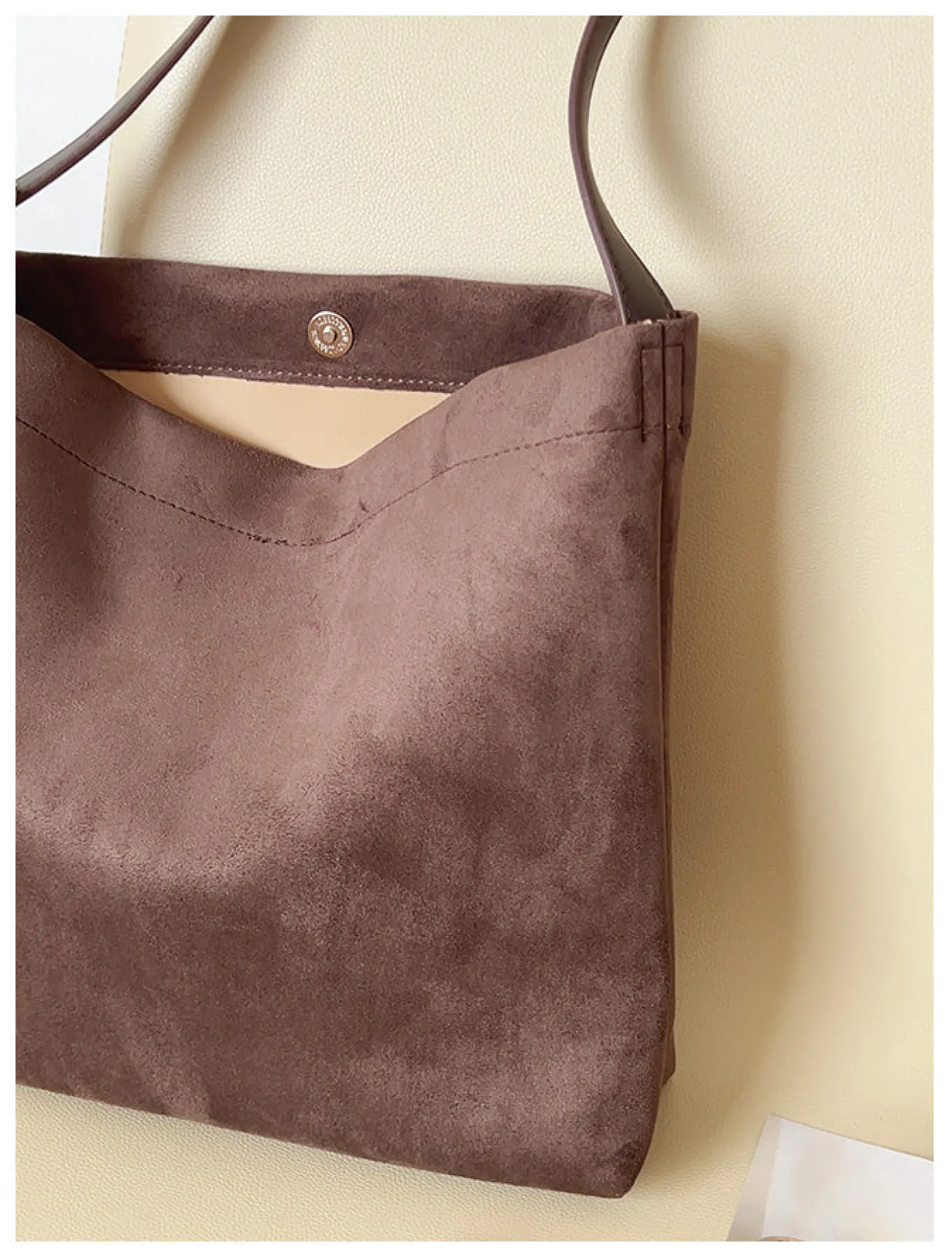 Elena Handbags Soft Suede Shoulder Bag