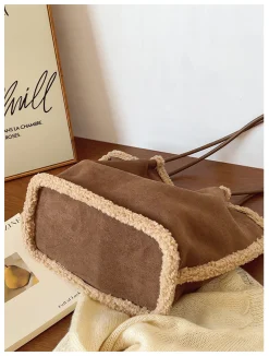 Elena Handbags Soft Suede Shoulder Bag