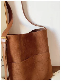 Elena Handbags Soft Suede Shoulder Bag