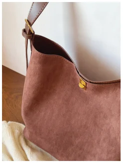 Elena Handbags Soft Suede Shoulder Bag