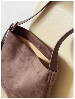 Elena Handbags Soft Suede Shoulder Bag