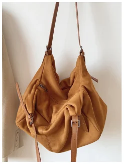 Elena Handbags Soft Suede Shoulder Bag