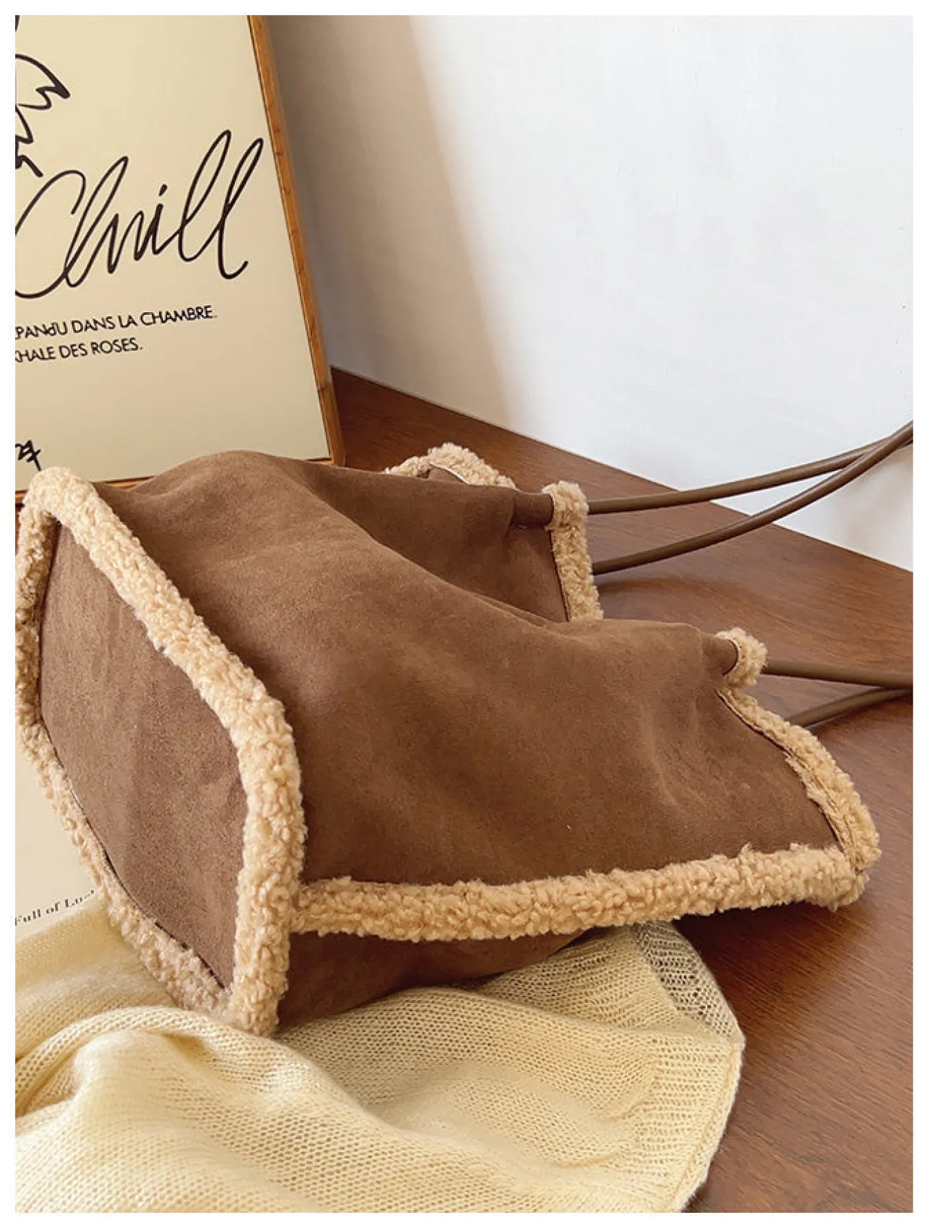 Elena Handbags Soft Suede Shoulder Bag