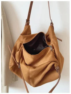 Elena Handbags Soft Suede Shoulder Bag