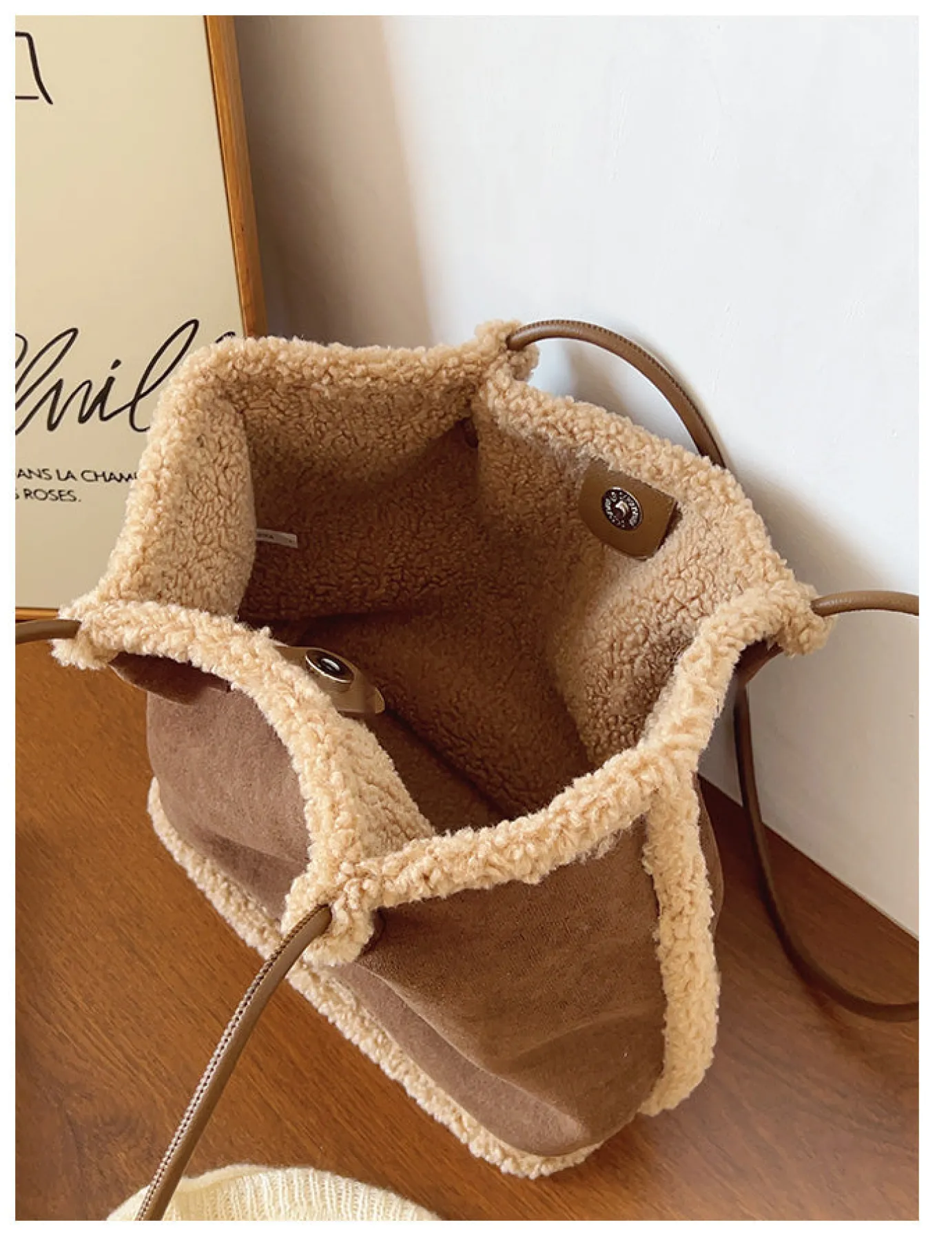 Elena Handbags Soft Suede Shoulder Bag