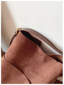 Elena Handbags Soft Suede Shoulder Bag