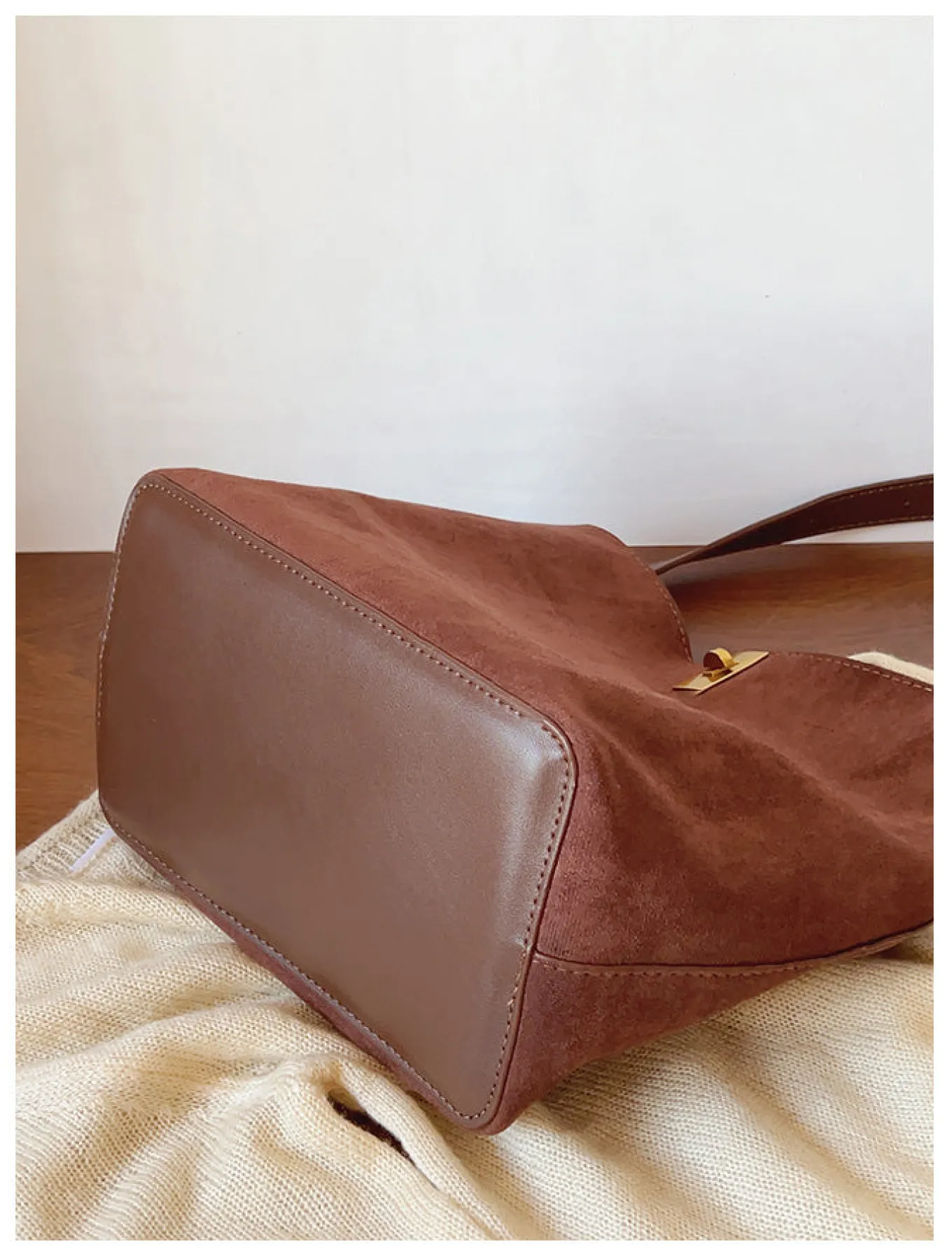 Elena Handbags Soft Suede Shoulder Bag