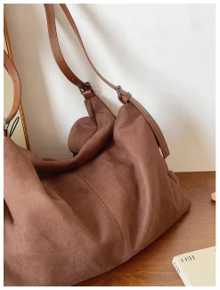 Elena Handbags Soft Suede Shoulder Bag