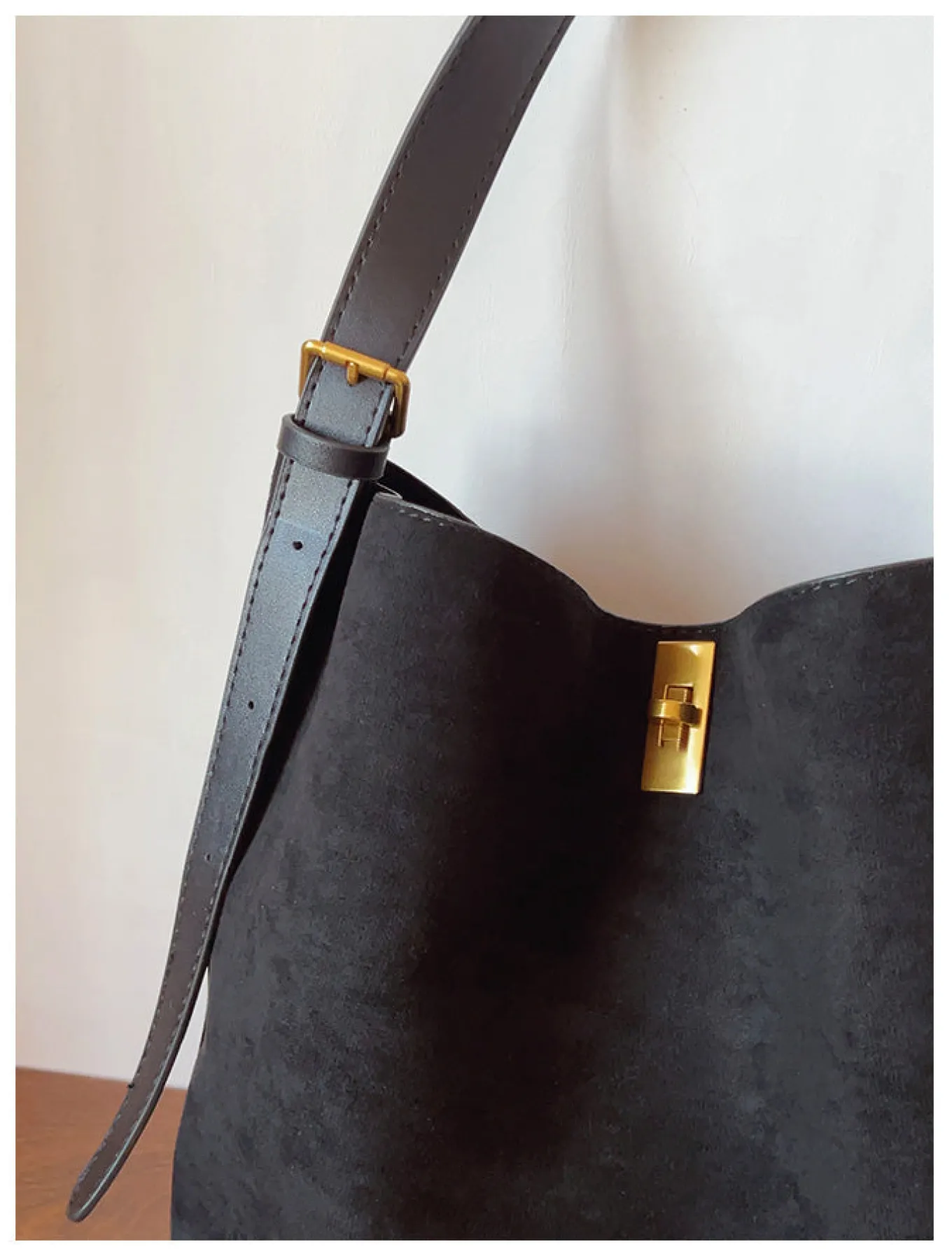 Elena Handbags Soft Suede Shoulder Bag