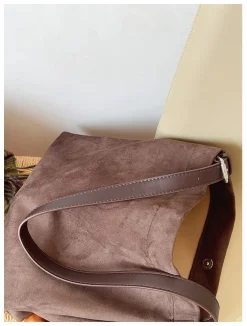 Elena Handbags Soft Suede Shoulder Bag