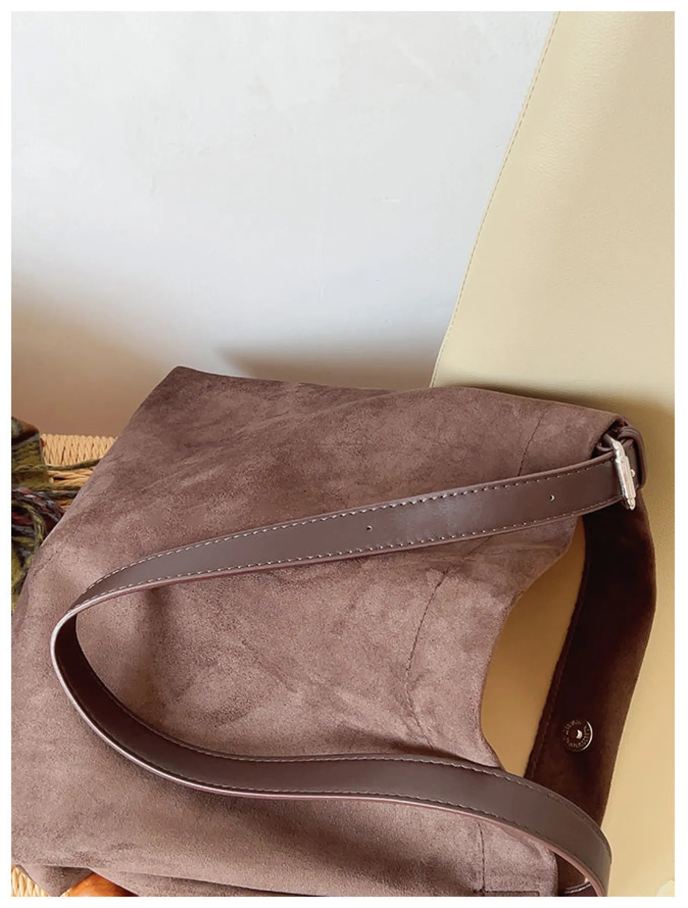 Elena Handbags Soft Suede Shoulder Bag