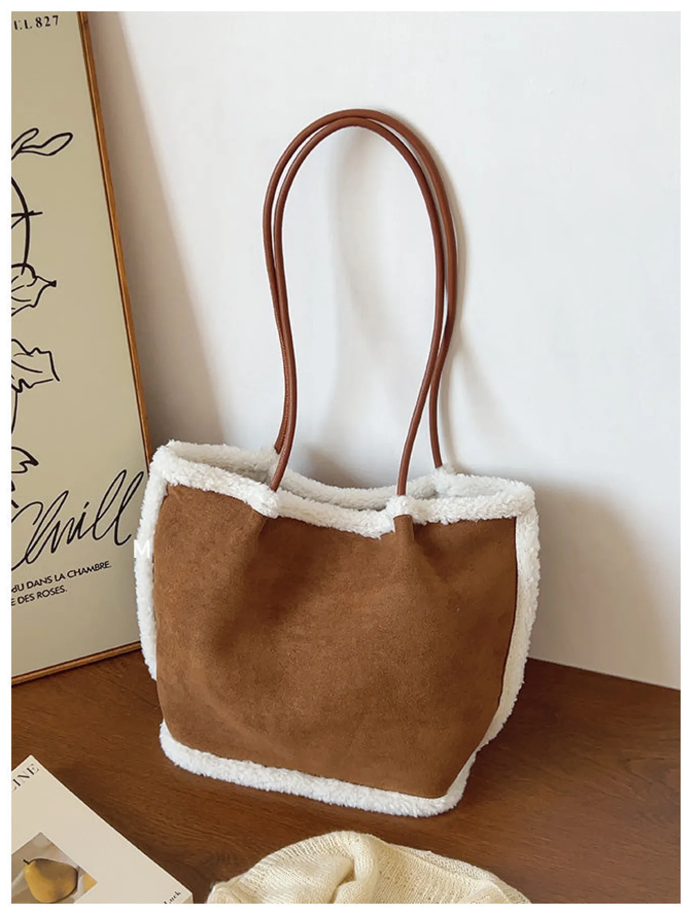 Elena Handbags Soft Suede Shoulder Bag