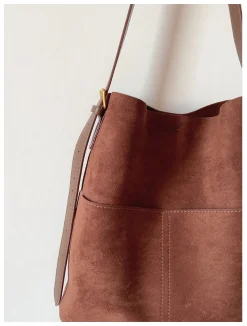 Elena Handbags Soft Suede Shoulder Bag
