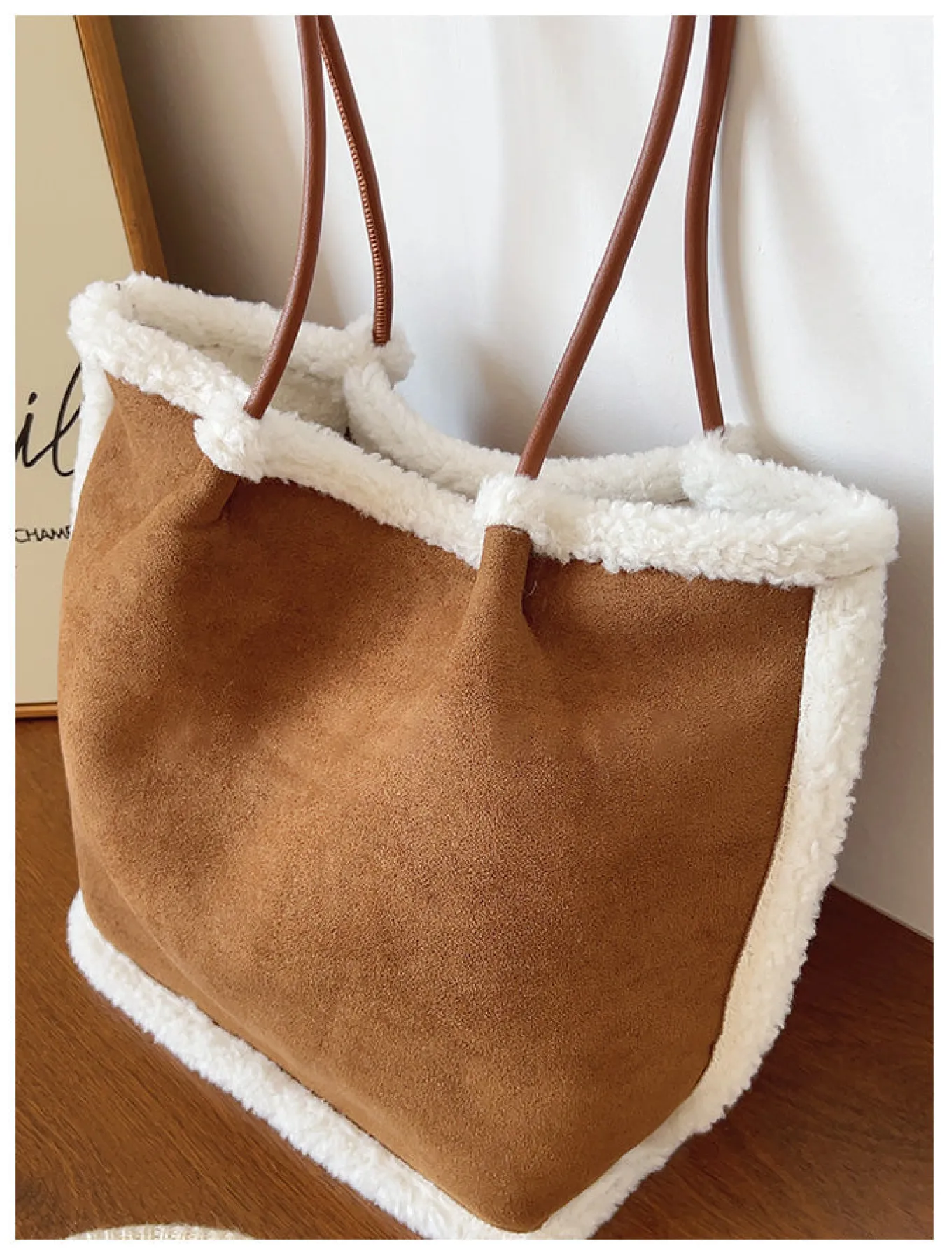 Elena Handbags Soft Suede Shoulder Bag