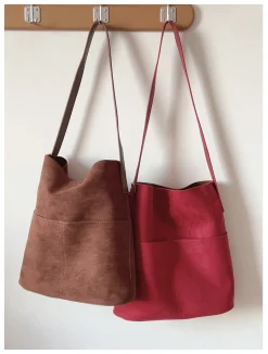 Elena Handbags Soft Suede Shoulder Bag