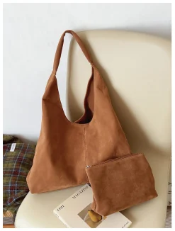 Elena Handbags Soft Suede Shoulder Bag