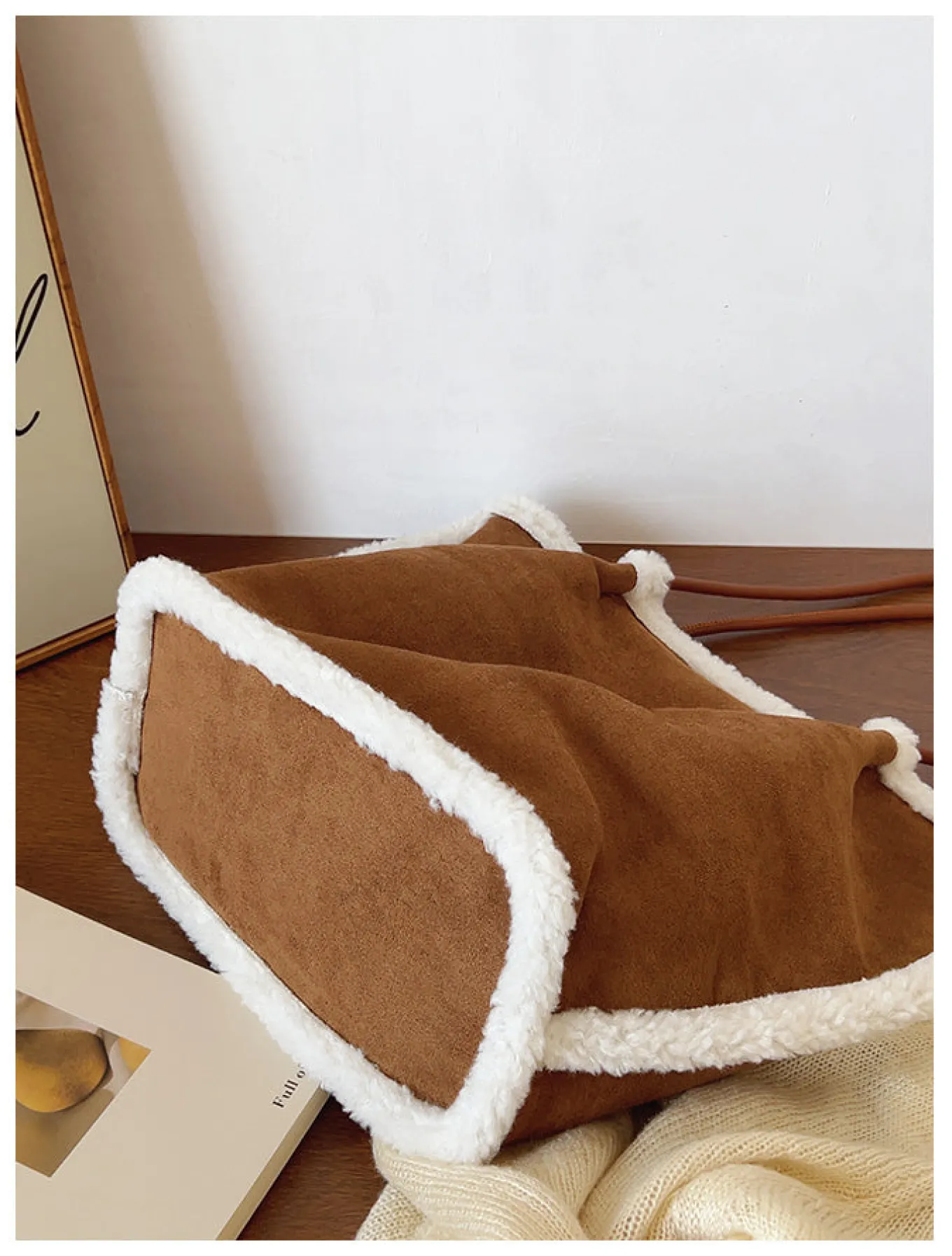 Elena Handbags Soft Suede Shoulder Bag